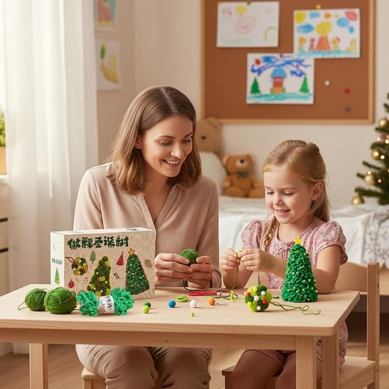 Handmade Yarn Craft Science Kit For Kids Safe Soft Materials 33x22x8 5cm - Image 2